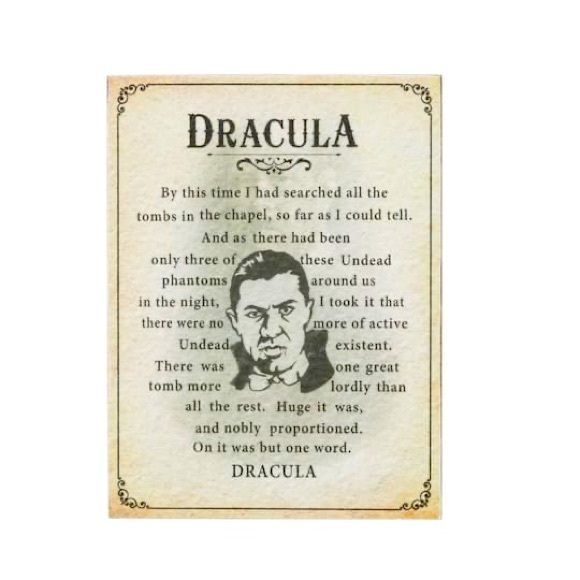 8" Dracula Vampire Wooden Tabletop Halloween Décor by Ashland - Picture 1 of 2